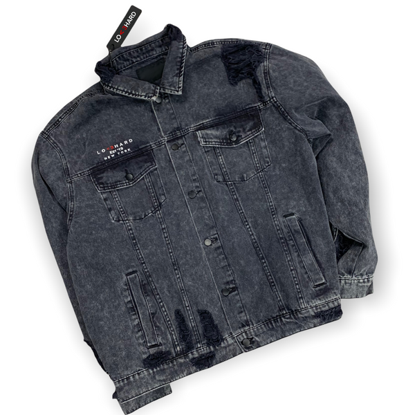 Dark grey jean jacket online